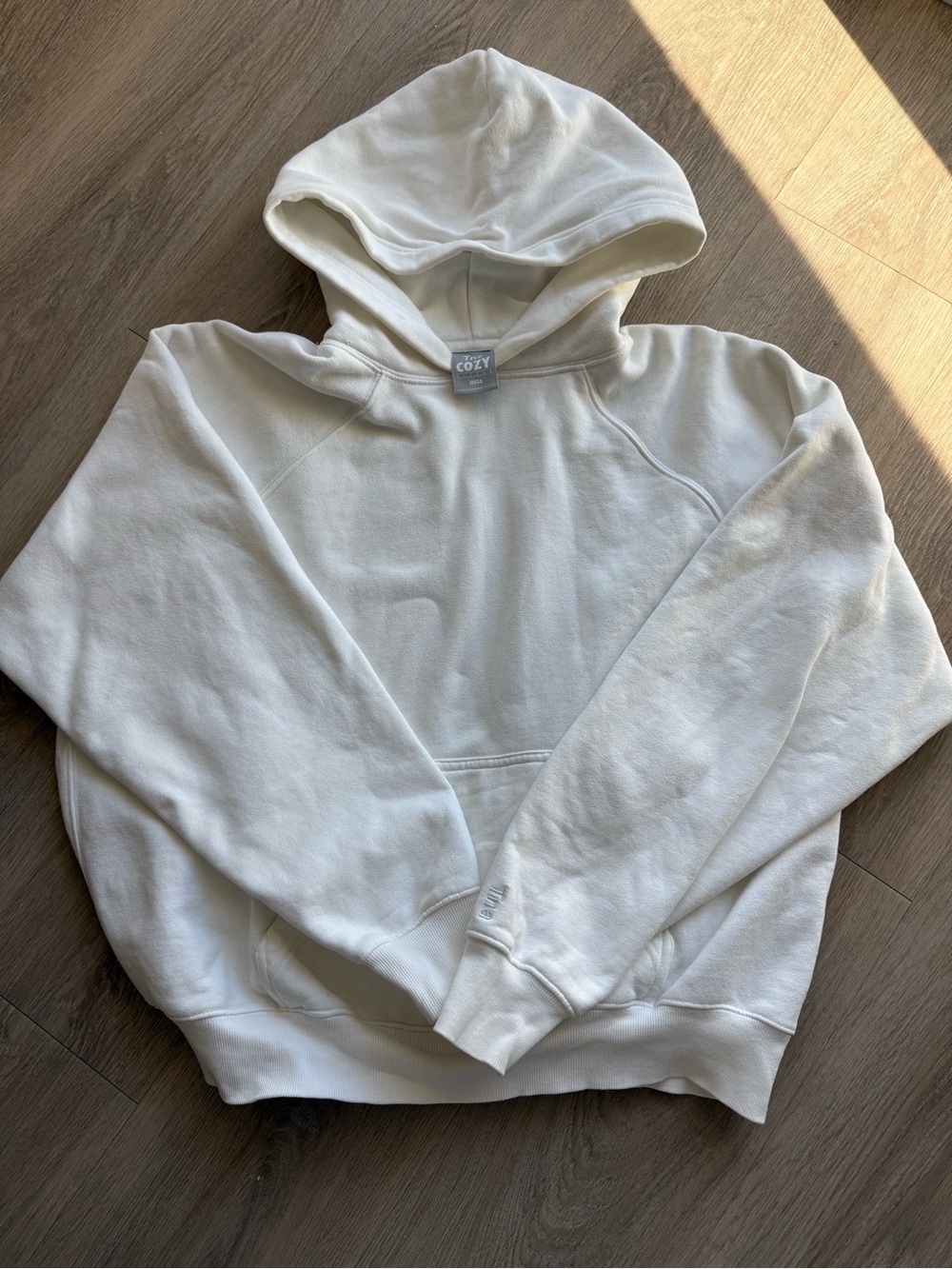 TNA Cozy Mega White Crewneck Hoodie